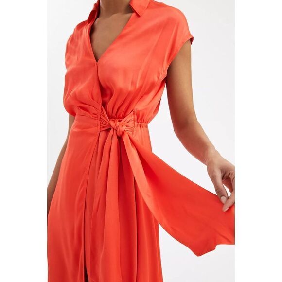 Anthropologie- Maeve Open-Back Wrap Midi Dress - Picture 5 of 8